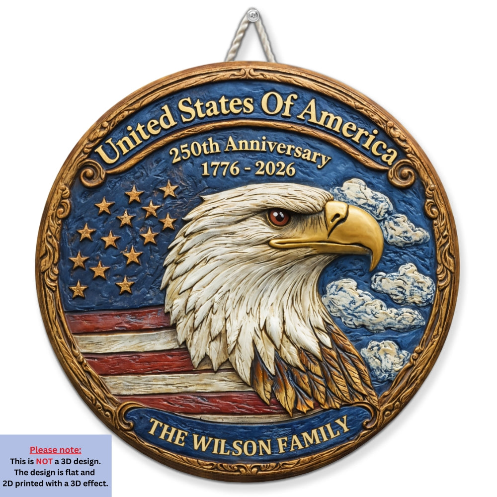 Custom Family Patriotic Hanging Decor, 4th of July • Been Waiting For This Moment - Personalized 3D Effect Wood Sign