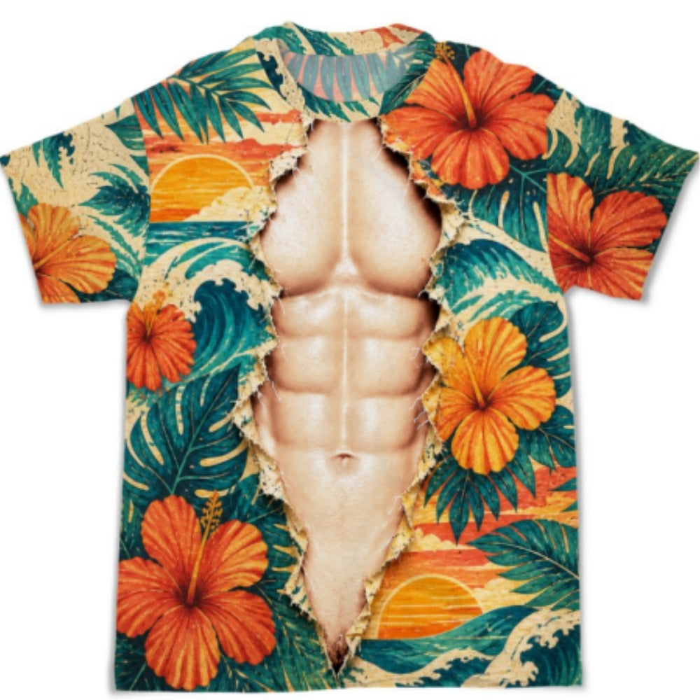 Custom Christmas Anniversary Keepsake Gifts For Husband • Hawaii Vibes - Personalized All-over-print T-shirt