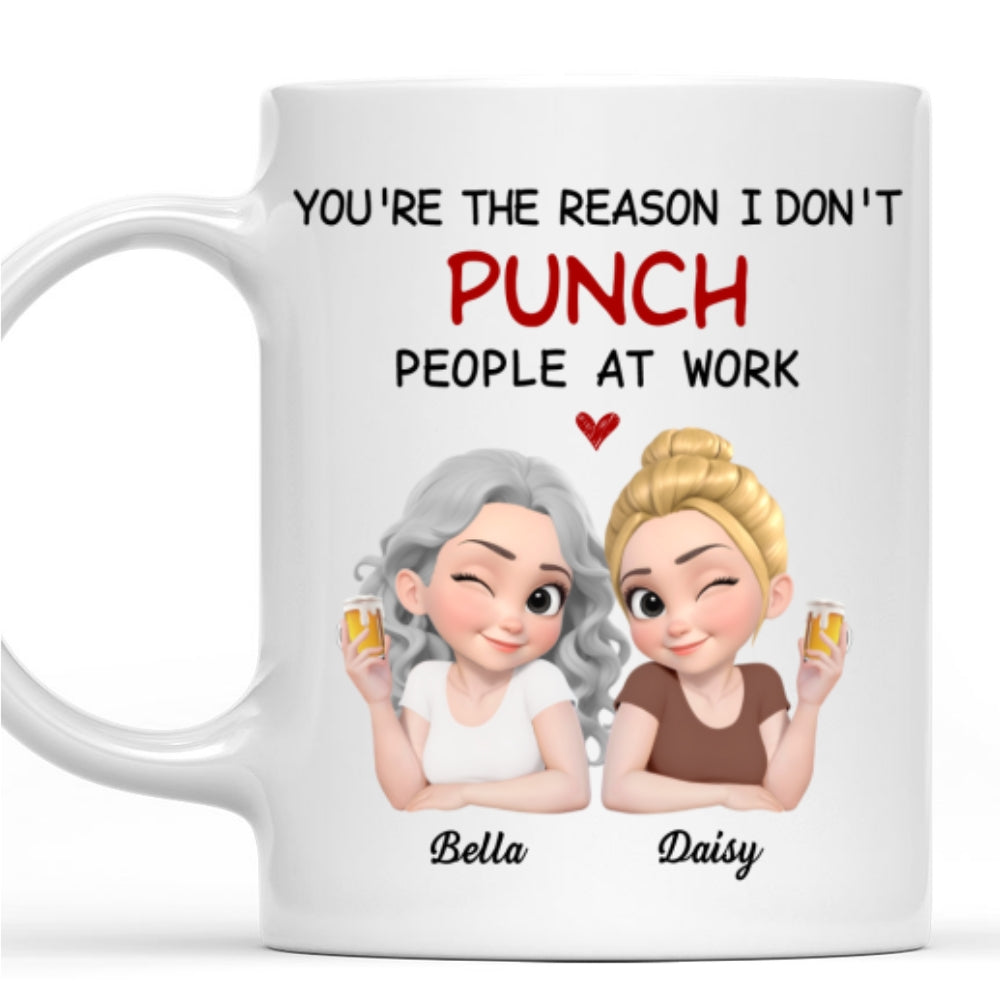 Custom Coworker, Christmas & Birthday Team Appreciation Gift • You Are My Reason - Personalized Coffee Mug