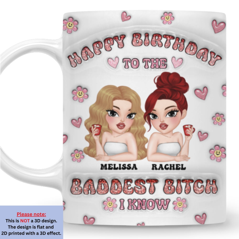 Custom Best Friend, Christmas & Birthday Friendship Keepsake Gift • Slaying Every Year- Personalized 3D Inflated Effect Mug