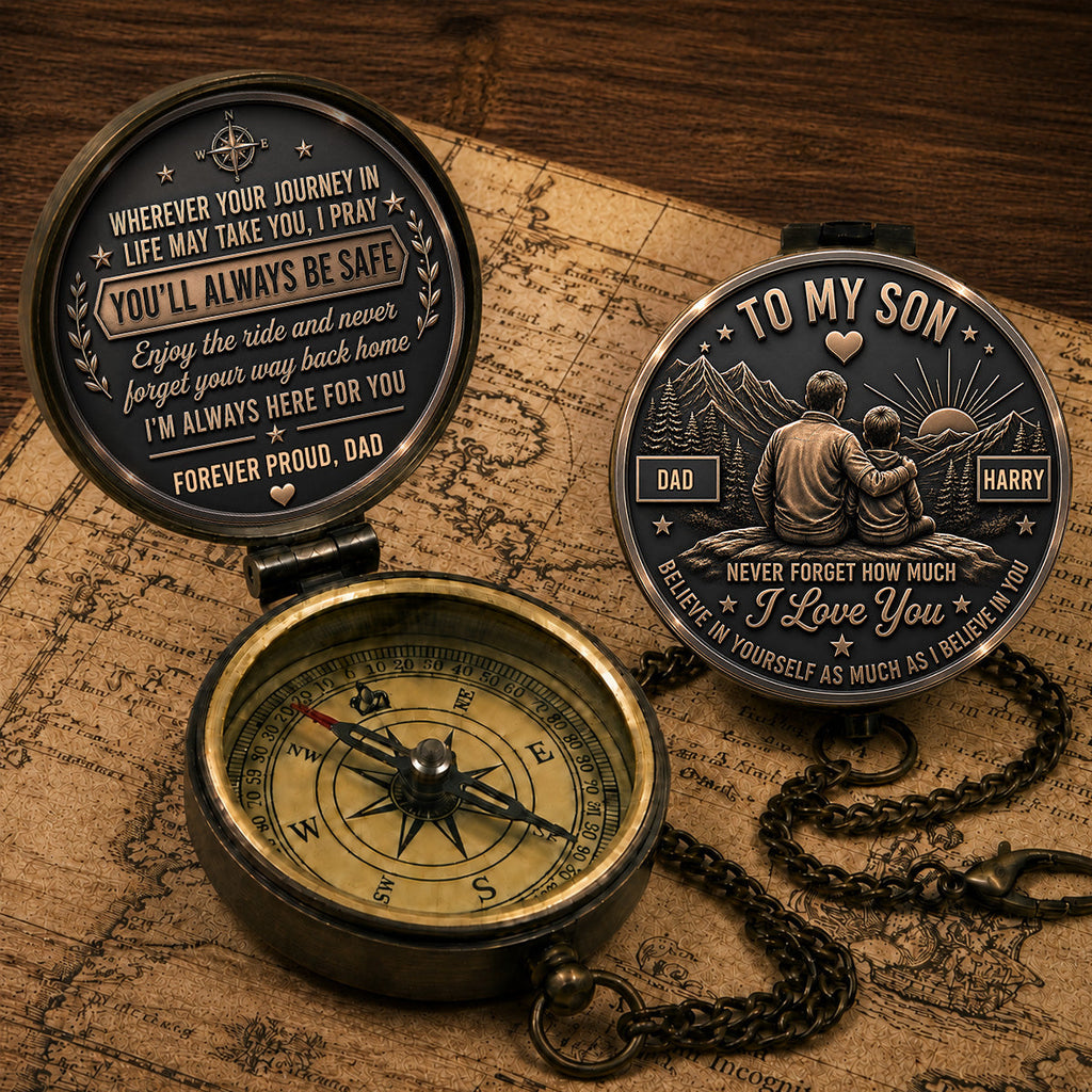 Believe In Your Journey - Personalized Pocket Compass