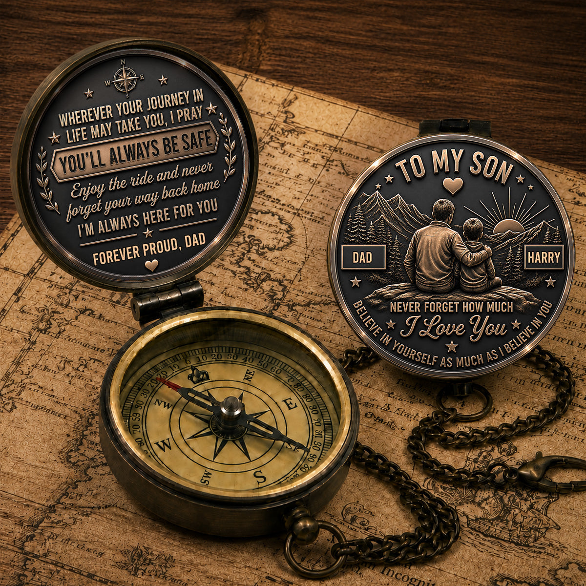 Believe In Your Journey - Personalized Pocket Compass