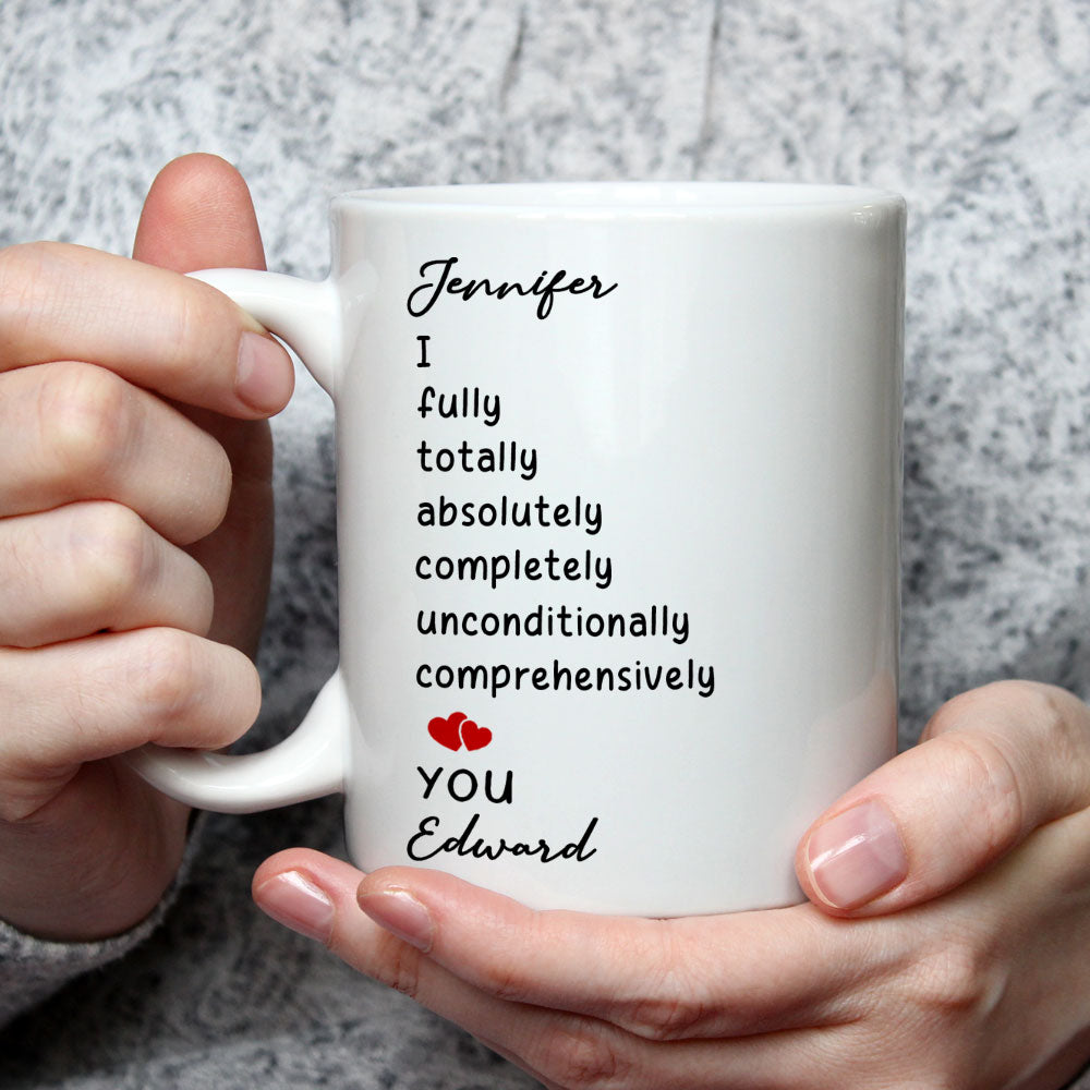 Custom Anniversary Keepsake Gifts For Couple • I Love You Unconditionally - Personalized Coffee Mug