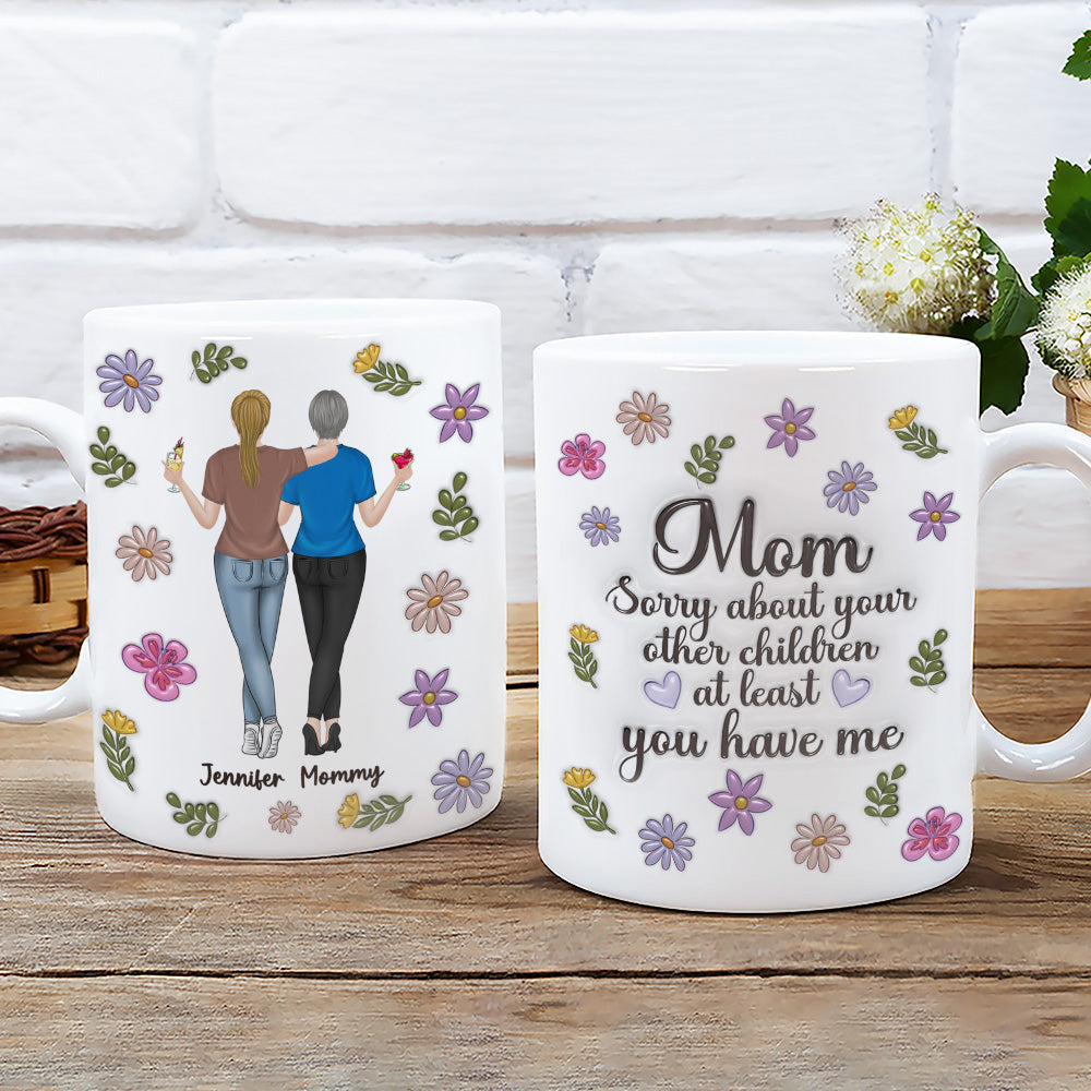 Custom Christmas & Birthday Gift for Mom • Sorry Mom Mum - Personalized 3D Inflated Effect Mug