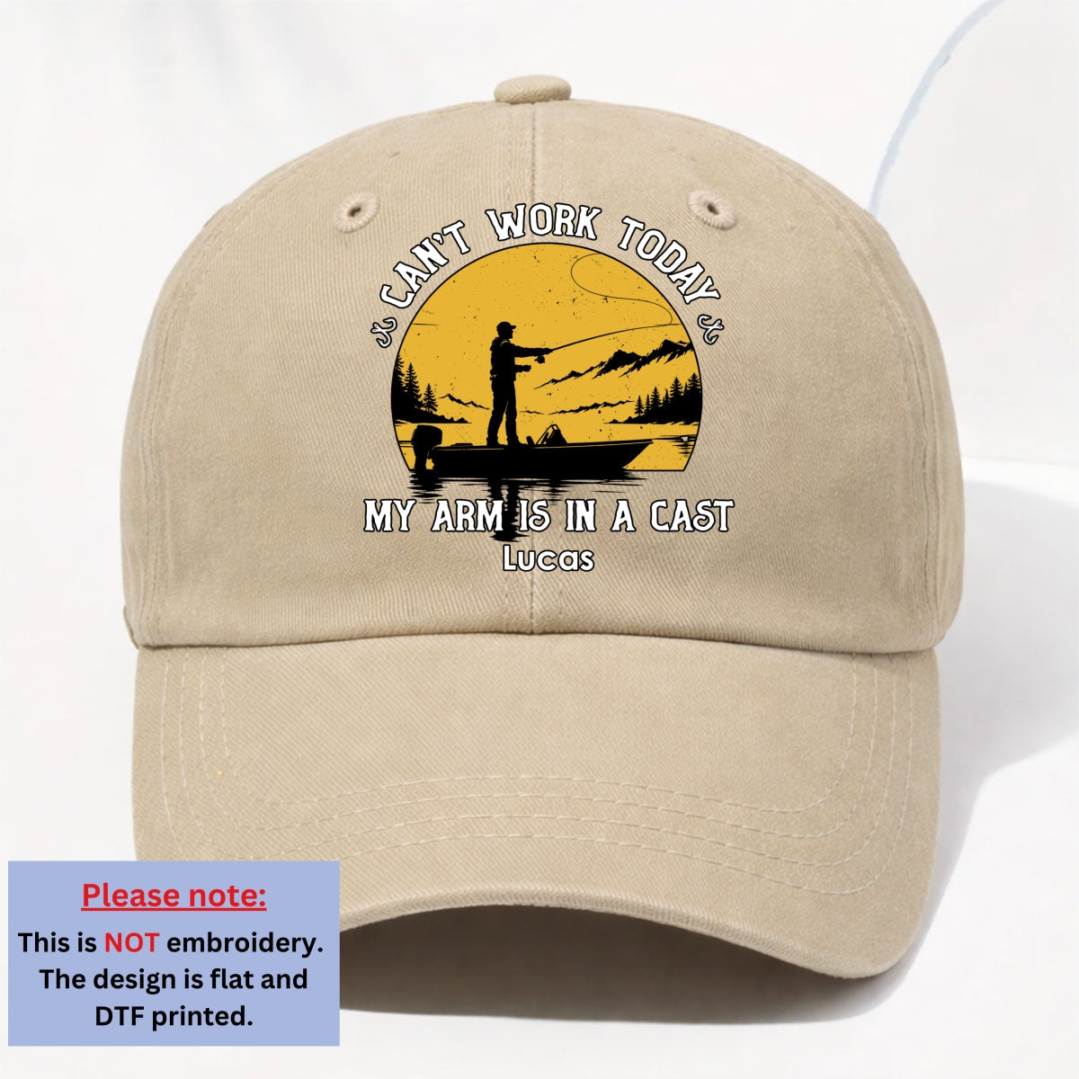 In A Cast - Personalized Vintage Washed Denim Cap