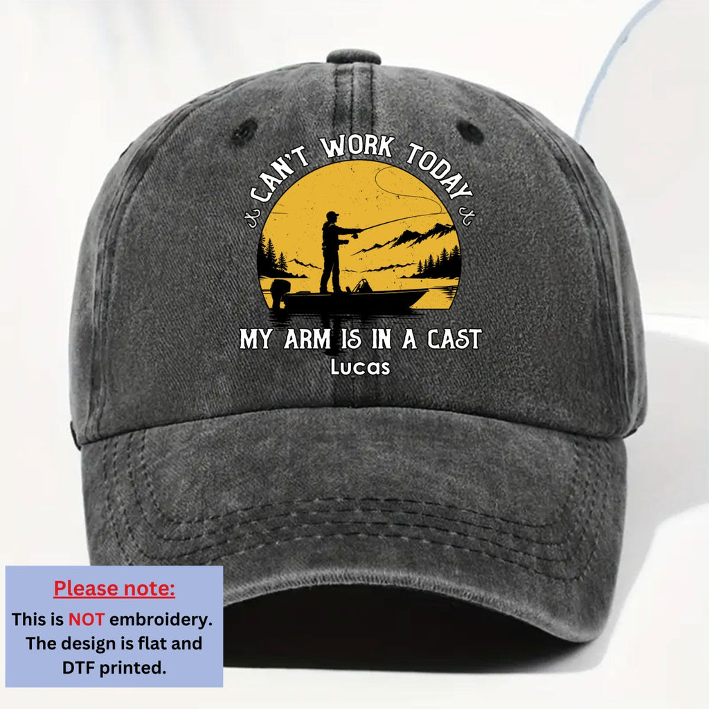 In A Cast - Personalized Vintage Washed Denim Cap