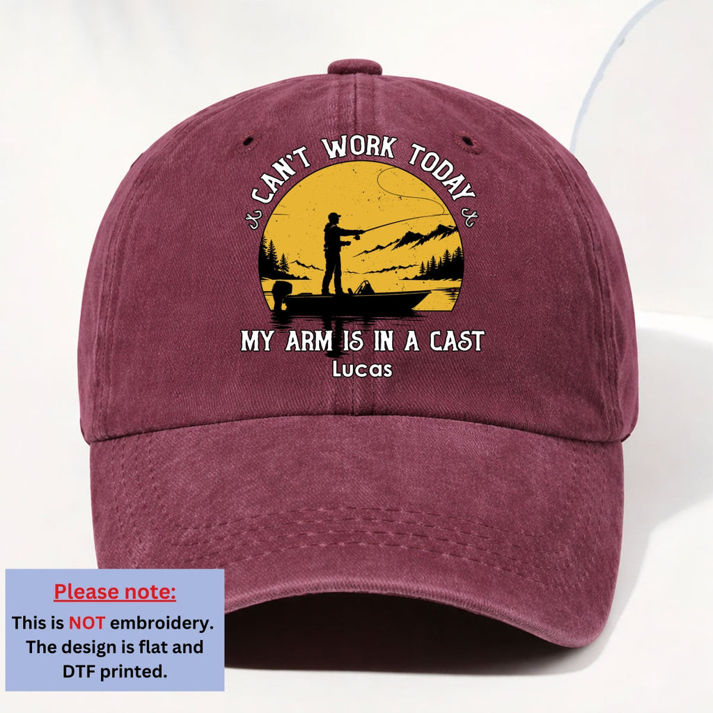 In A Cast - Personalized Vintage Washed Denim Cap