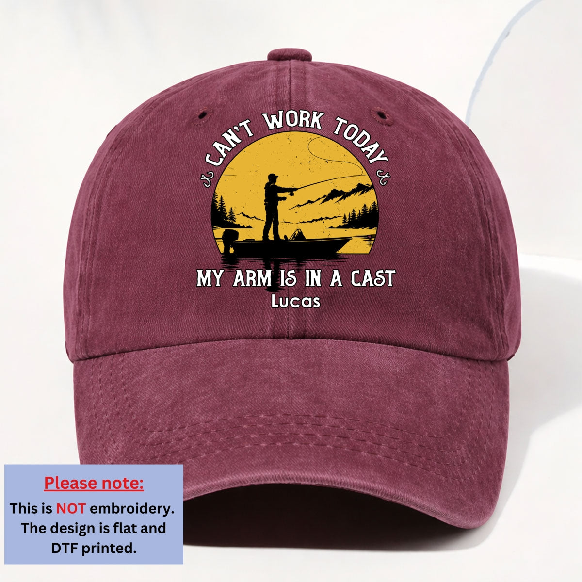 In A Cast - Personalized Vintage Washed Denim Cap