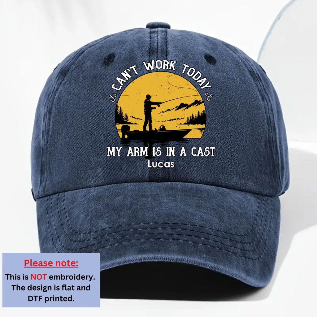 In A Cast - Personalized Vintage Washed Denim Cap
