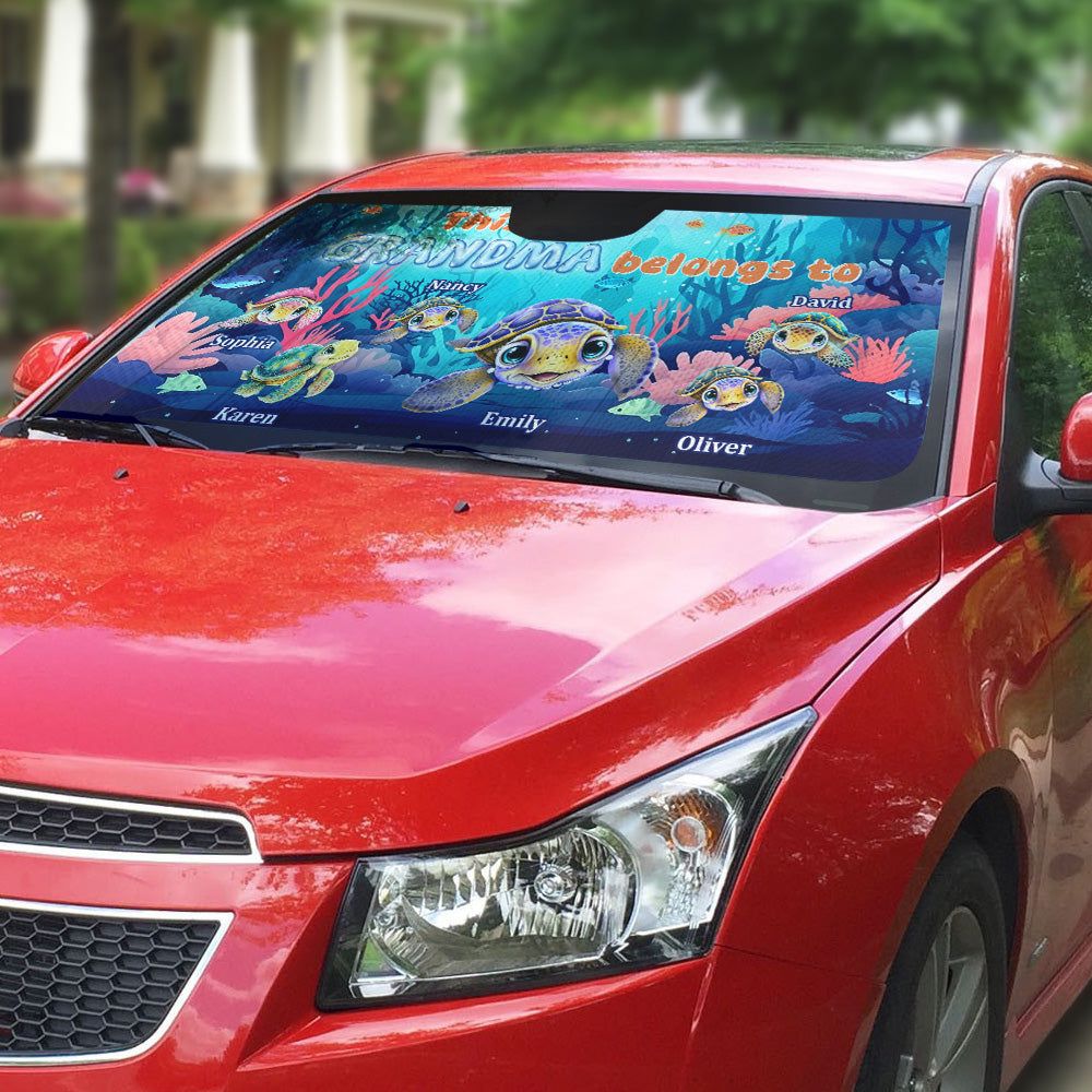 Grandma Turtle - Personalized Car Sunshade
