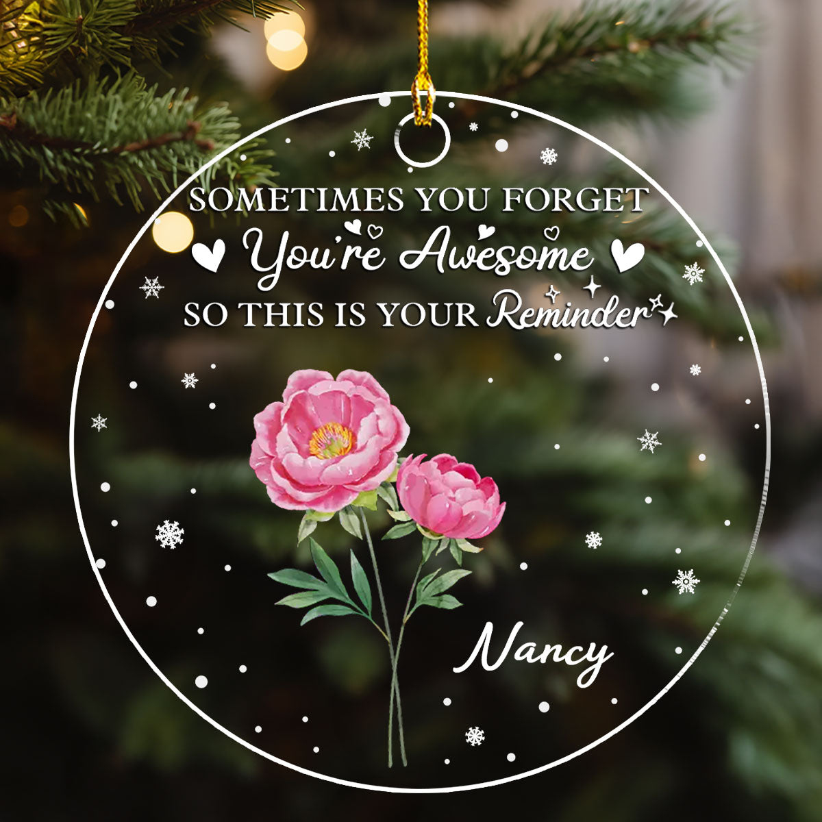 Custom Friendship Christmas Ornament, Best Friend Gift •  You Are Awesome - Personalized Acrylic Ornament