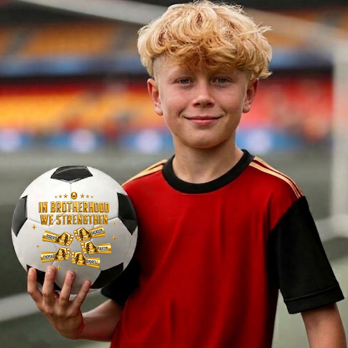 Brothers Strengthen - Personalized Soccer Ball