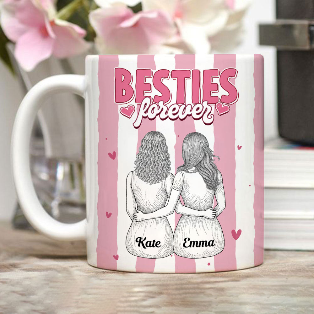 Custom Best Friend, Christmas & Birthday Friendship Keepsake Gift • Sister Friend Always By My Side - Personalized Coffee Mug