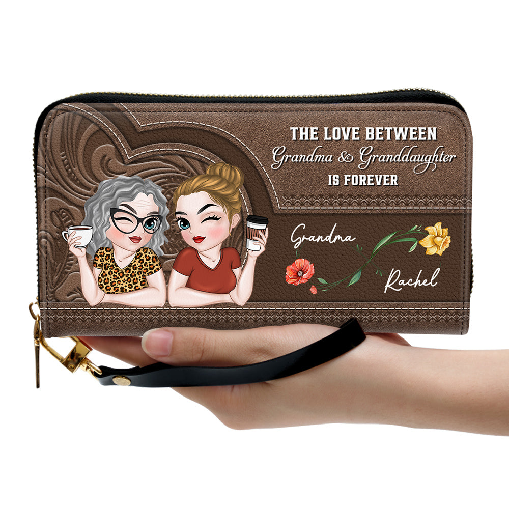 Forever Love You Grandma - Personalized Leather Wallet