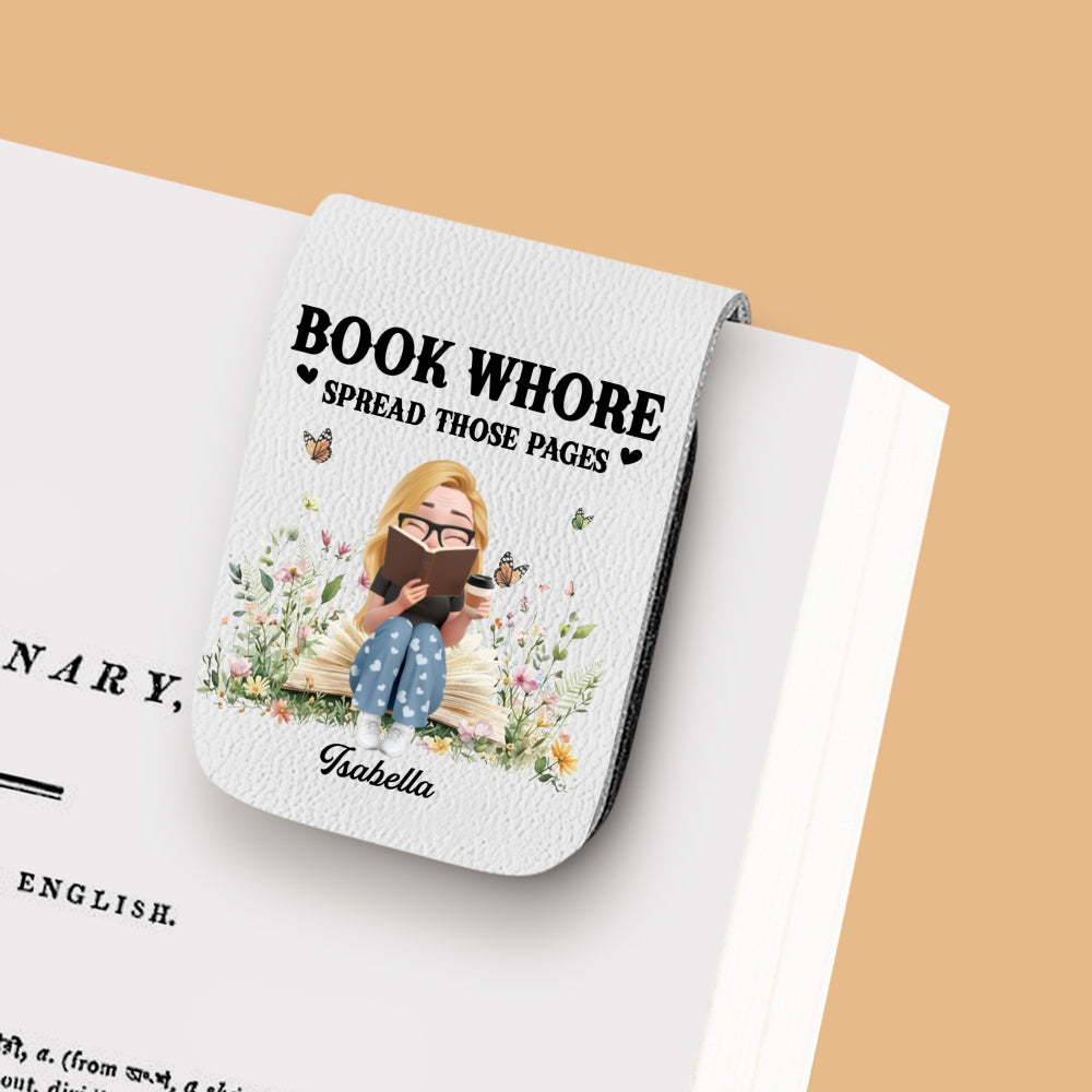 Pages Beg To Be Spread - Personalized Leather Bookmark