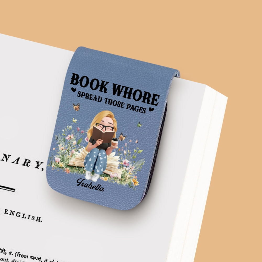 Pages Beg To Be Spread - Personalized Leather Bookmark