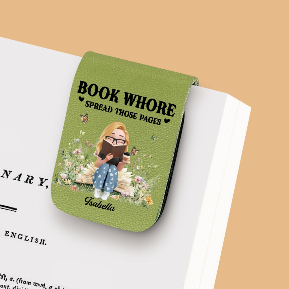 Pages Beg To Be Spread - Personalized Leather Bookmark