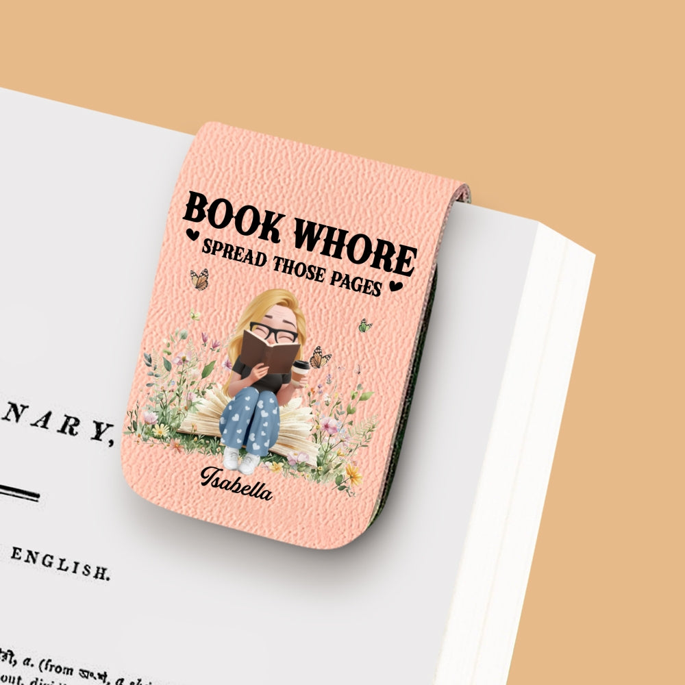 Pages Beg To Be Spread - Personalized Leather Bookmark