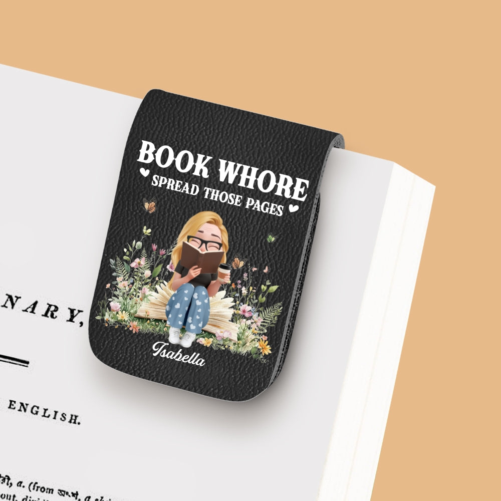 Pages Beg To Be Spread - Personalized Leather Bookmark