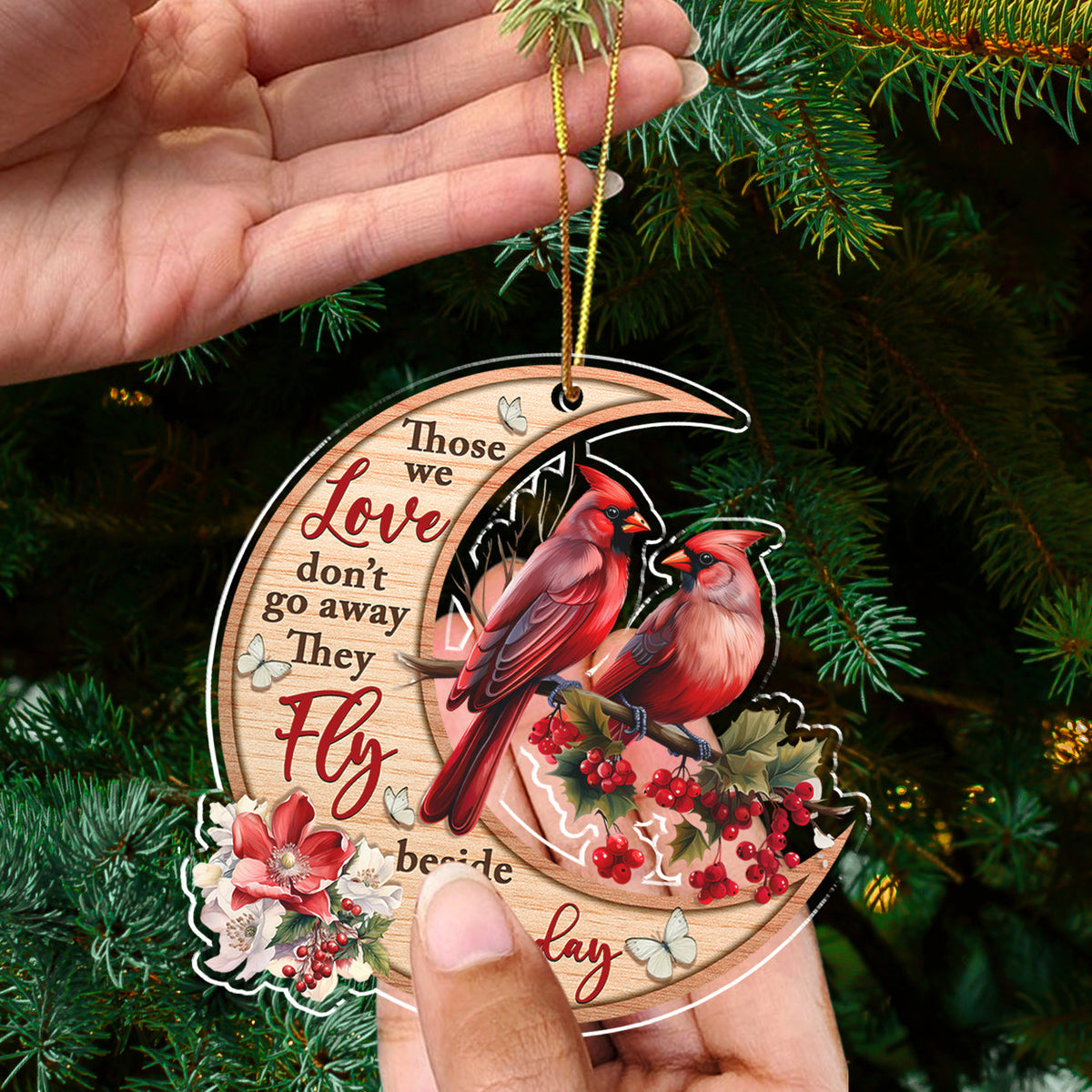 Custom Keepsake Christmas Ornament •  Fly Beside - Acrylic Ornament