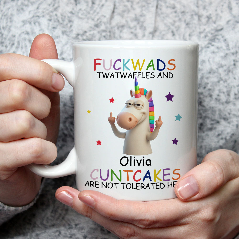 Custom Best Friend, Christmas & Birthday Friendship Keepsake Gift • Not Tolerated Here - Personalized Coffee Mug