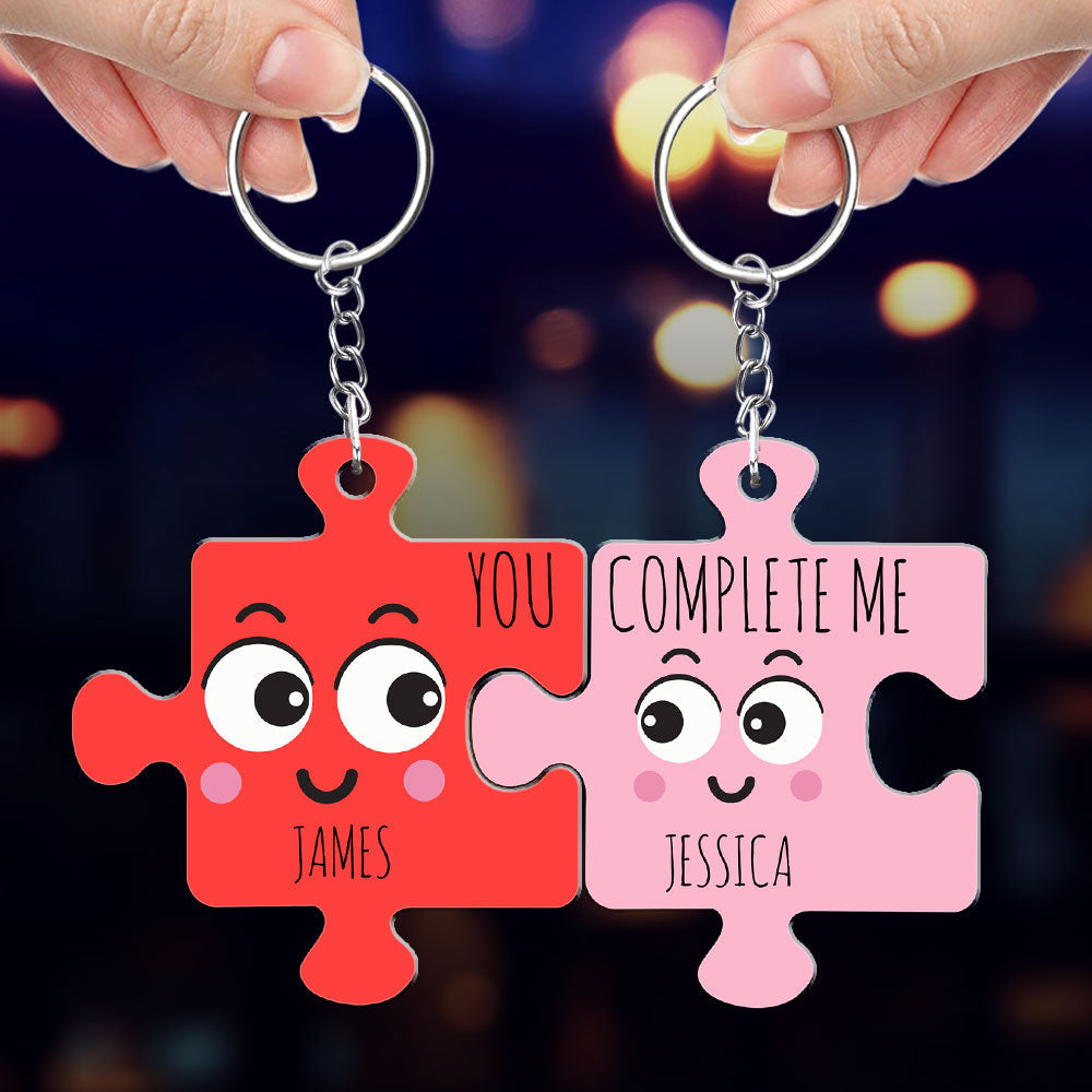 You Complete Me - Personalized Couple Acrylic Keychain