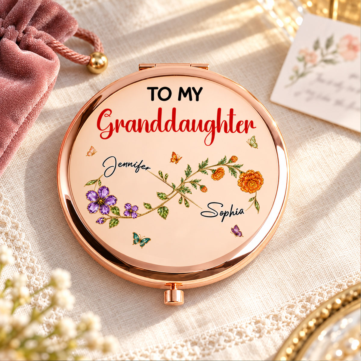 For The Little Girl - Personalized Compact Mirror