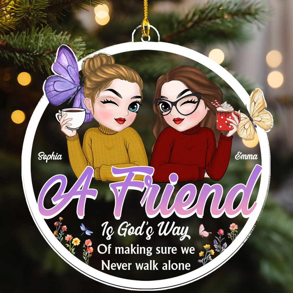 Custom Friendship Christmas Ornament, Best Friend Gift •  We Are Forever - Personalized Acrylic Ornament