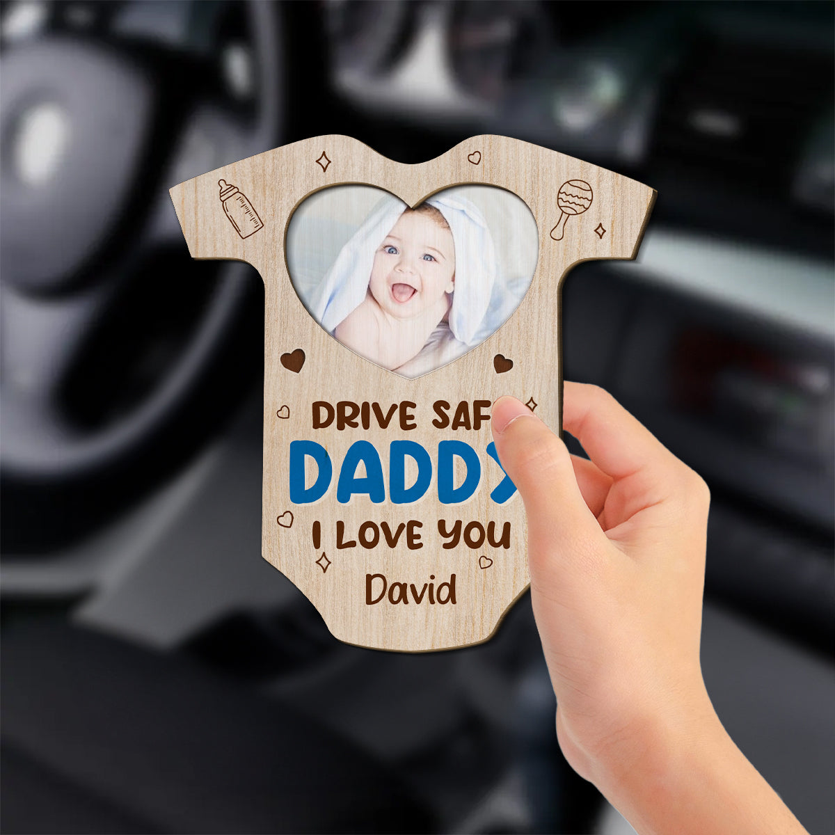 Drive Safe Love You - Personalized Car Visor Clip