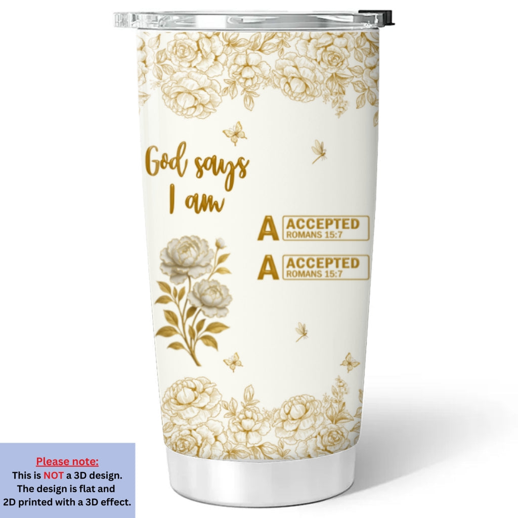 Custom Christmas Birthday Gifts For Daughter • God Says You Are Bible - Personalized Tumbler