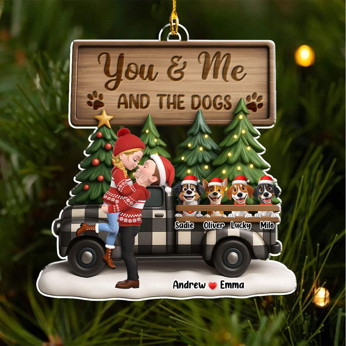 Custom Keepsake Christmas Ornament •  Our Little Family - Personalized Acrylic Ornament