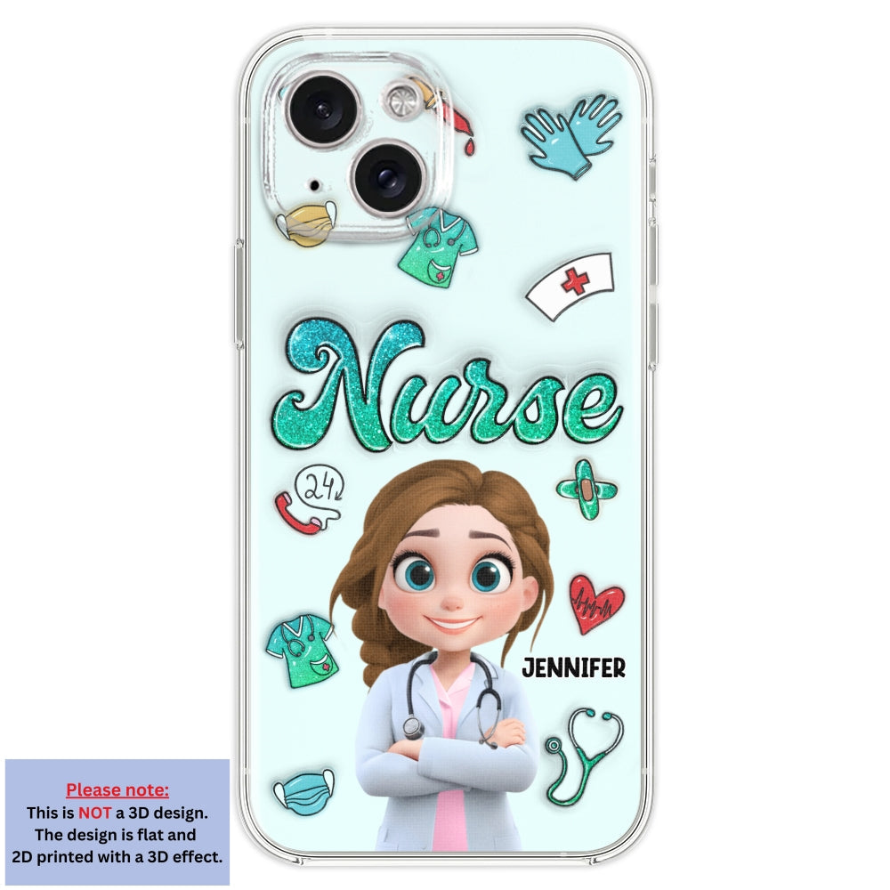 Proud To Nurse Life - Personalized 3D Inflated Effect Phone Case