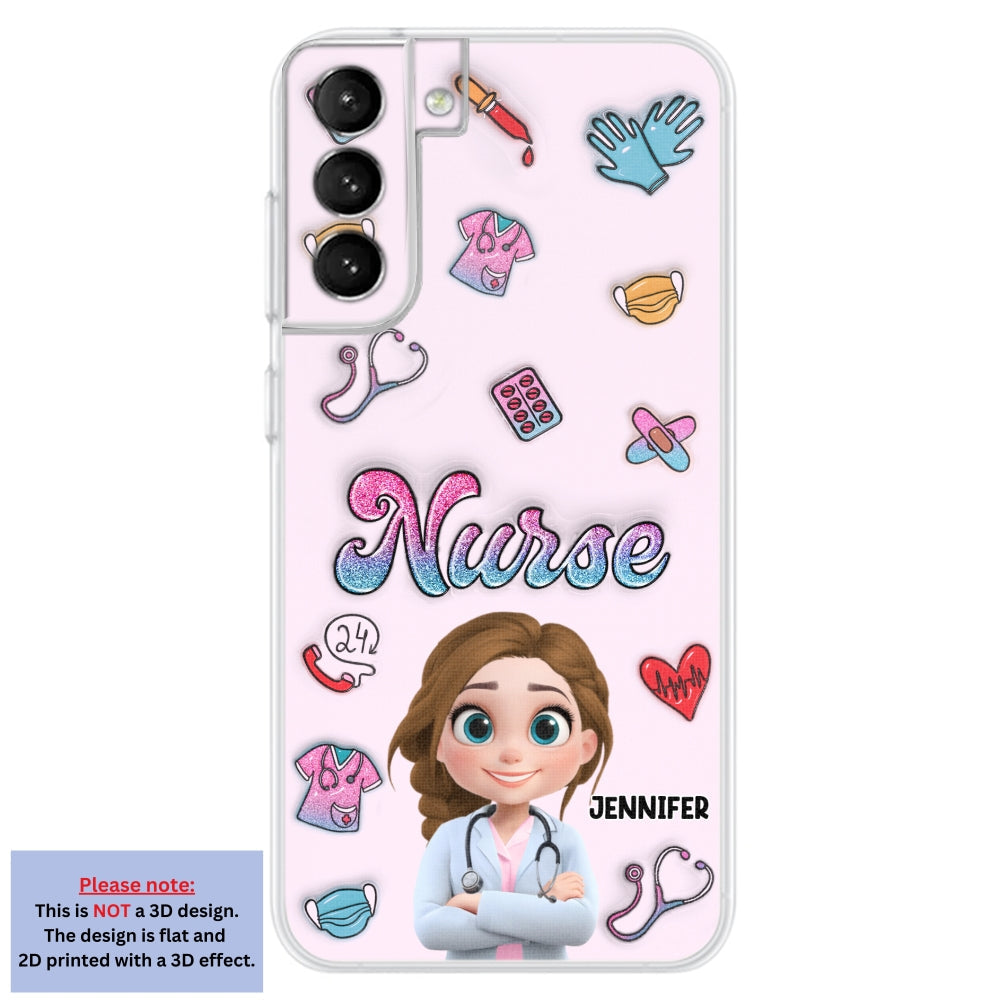Proud To Nurse Life - Personalized 3D Inflated Effect Phone Case