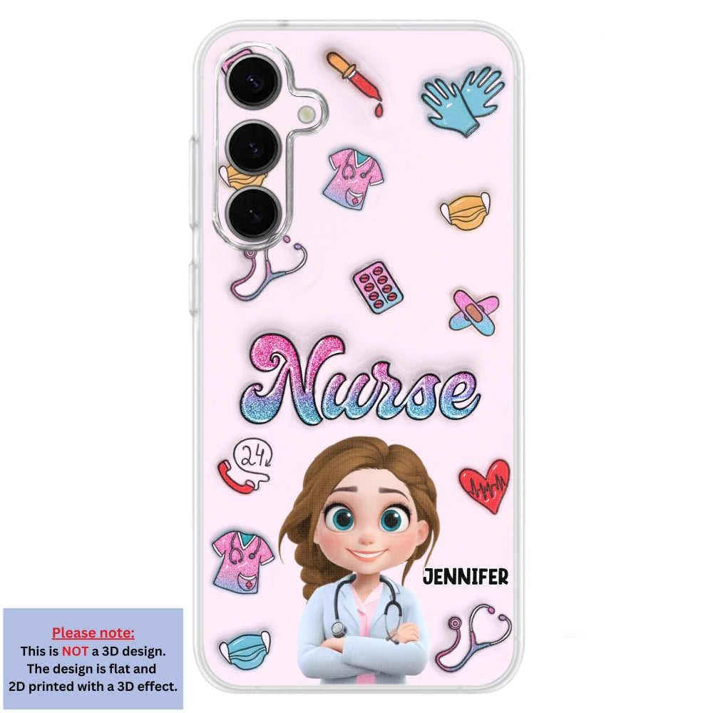 Proud To Nurse Life - Personalized 3D Inflated Effect Phone Case