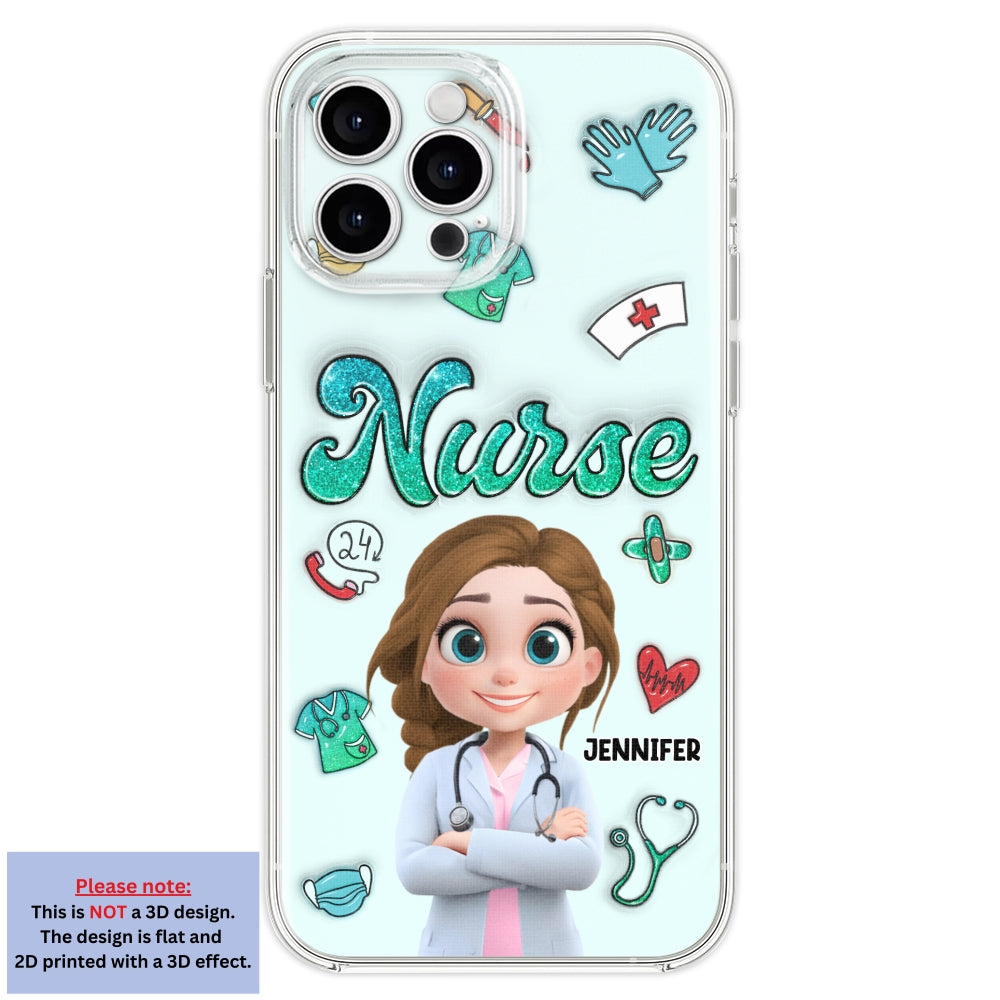 Proud To Nurse Life - Personalized 3D Inflated Effect Phone Case