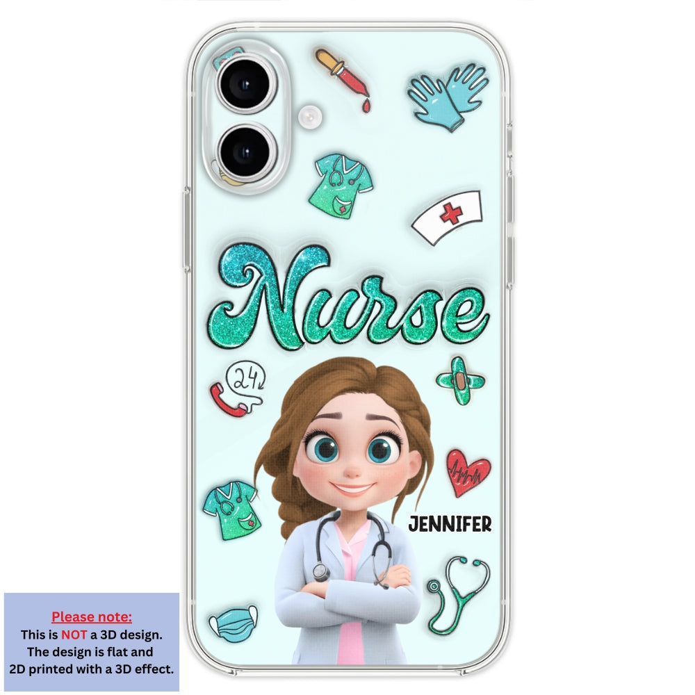 Proud To Nurse Life - Personalized 3D Inflated Effect Phone Case