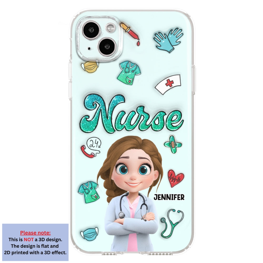 Proud To Nurse Life - Personalized 3D Inflated Effect Phone Case
