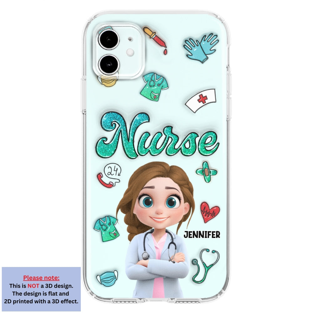 Proud To Nurse Life - Personalized 3D Inflated Effect Phone Case