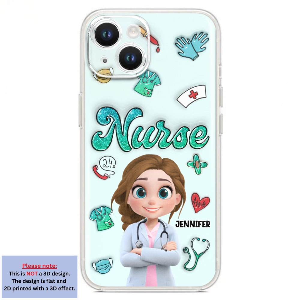 Proud To Nurse Life - Personalized 3D Inflated Effect Phone Case
