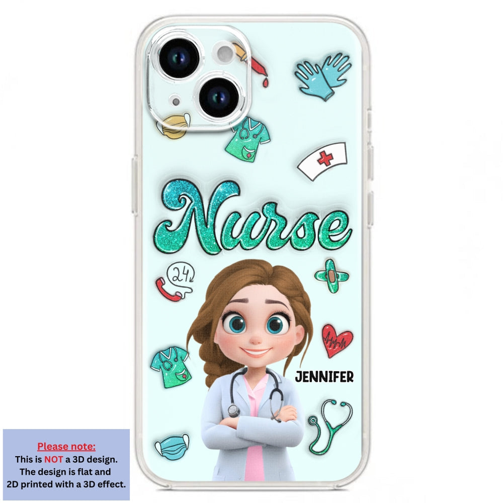 Proud To Nurse Life - Personalized 3D Inflated Effect Phone Case