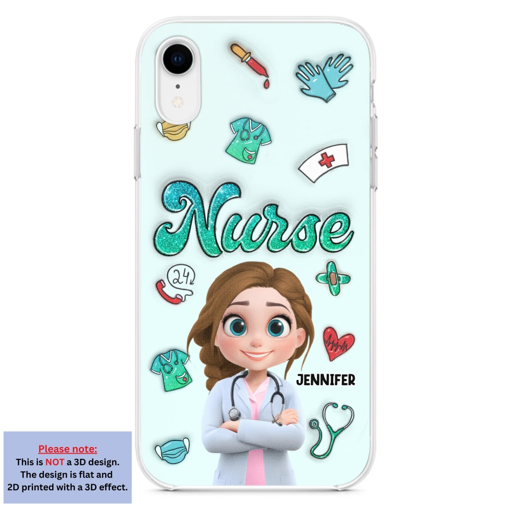 Proud To Nurse Life - Personalized 3D Inflated Effect Phone Case