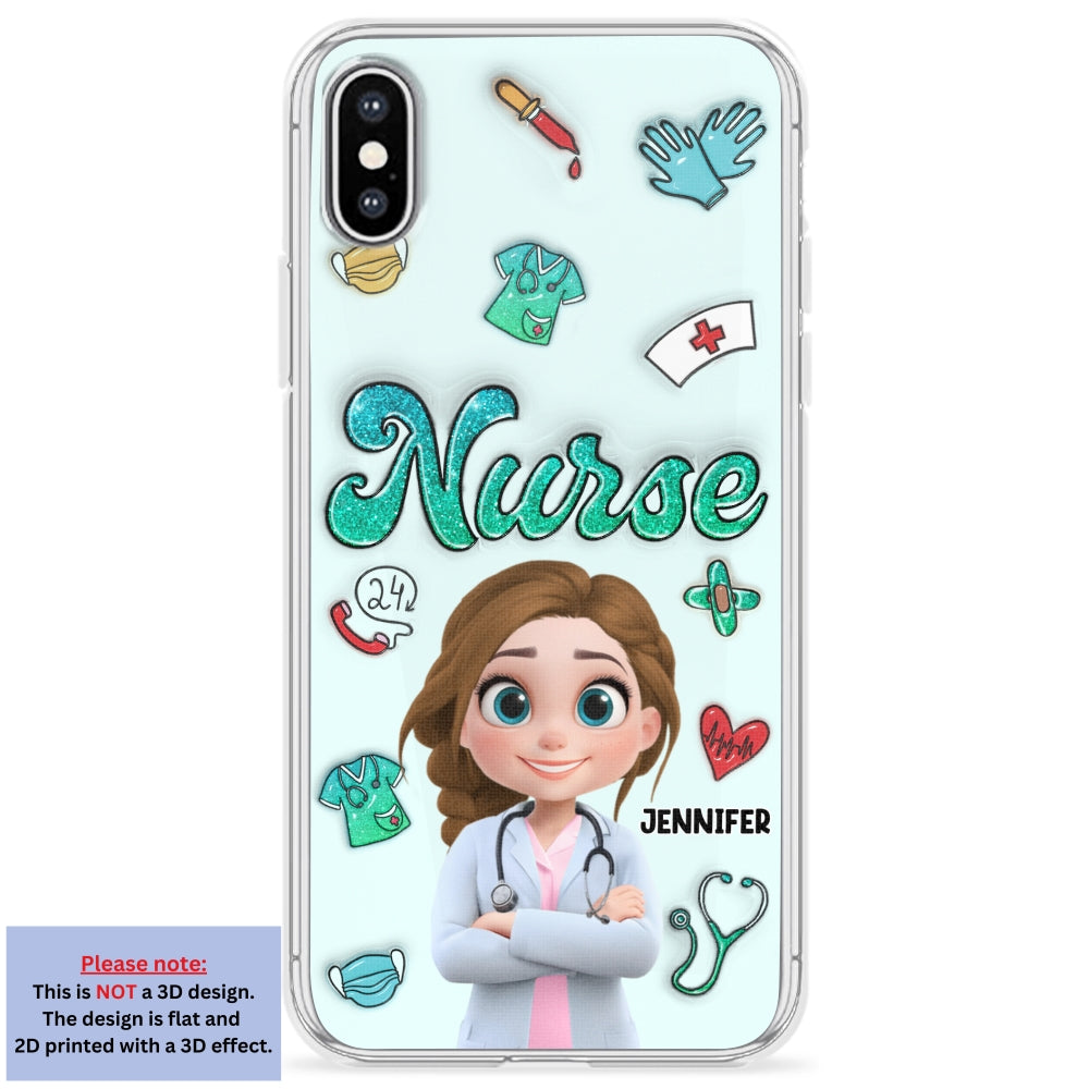 Proud To Nurse Life - Personalized 3D Inflated Effect Phone Case