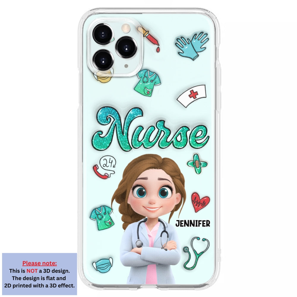 Proud To Nurse Life - Personalized 3D Inflated Effect Phone Case