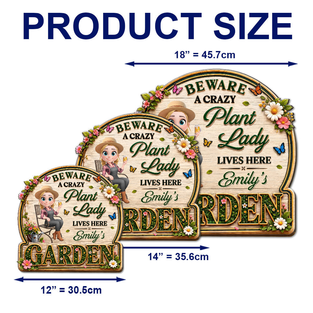Custom 3D Family Summer Backyard, Patio & Porch Decor • Just The Lady - Personalized 3D Effect Wood Sign