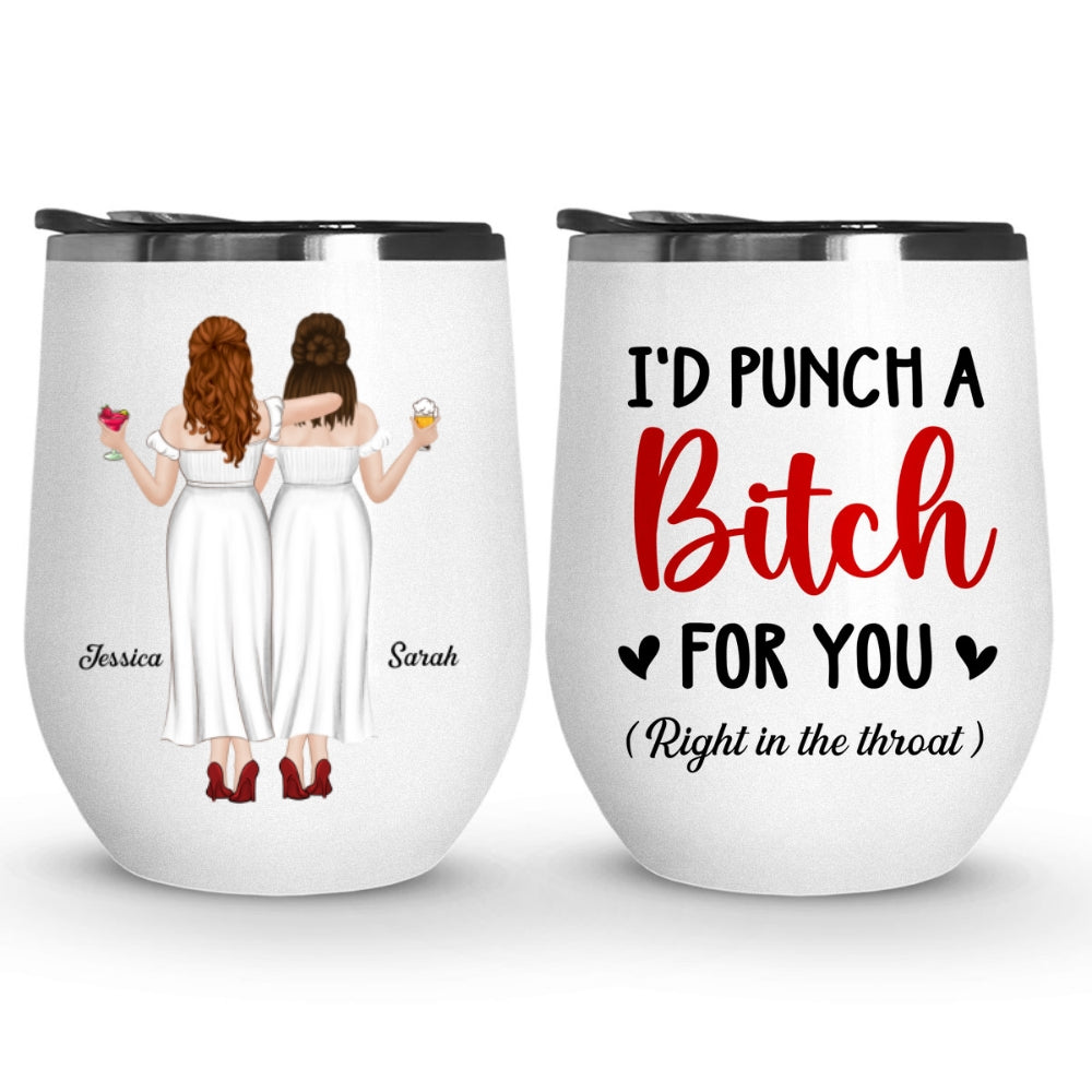 Custom Christmas Birthday Gifts For Best Friend • Right There - Personalized Wine Tumbler