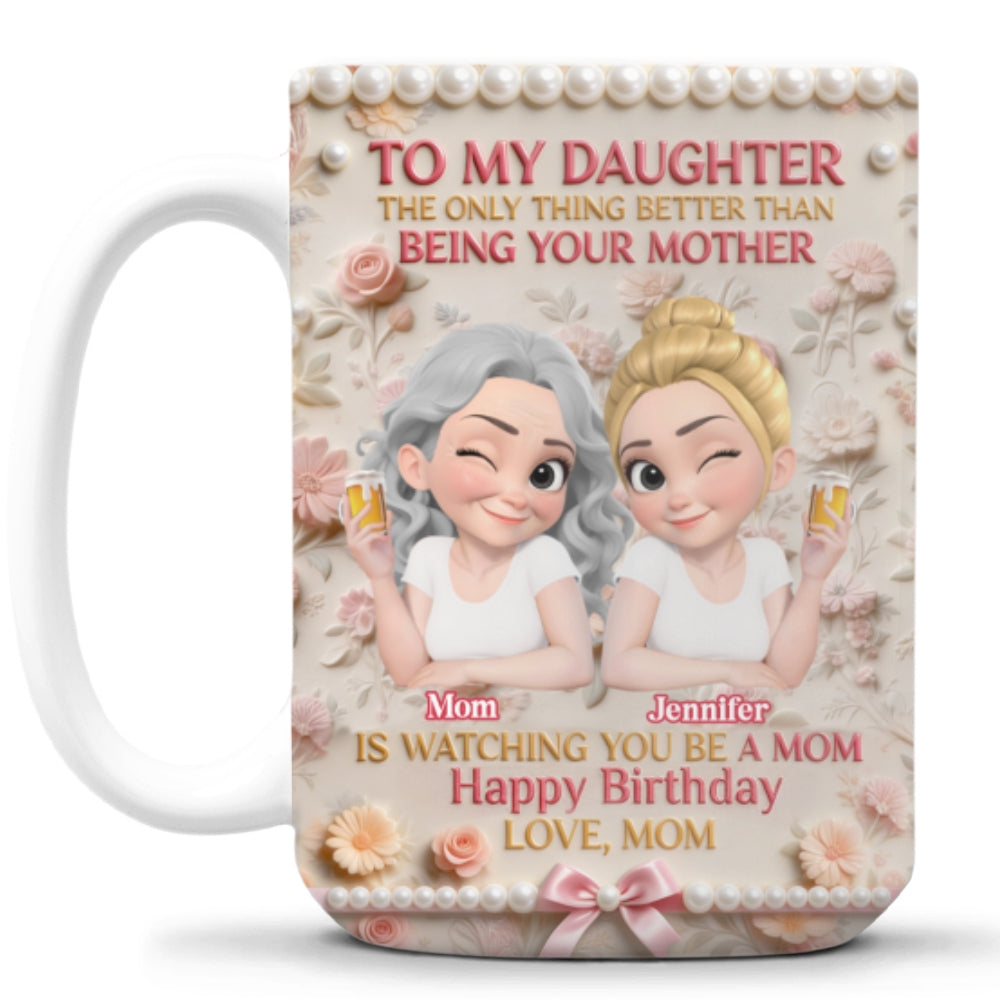 Custom Mother's Day Gift for Daughter • Watching You Being A Mom - Personalized Coffee Mug