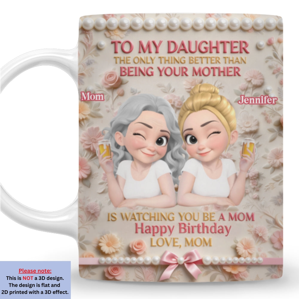 Custom Mother's Day Gift for Daughter • Watching You Being A Mom - Personalized Coffee Mug