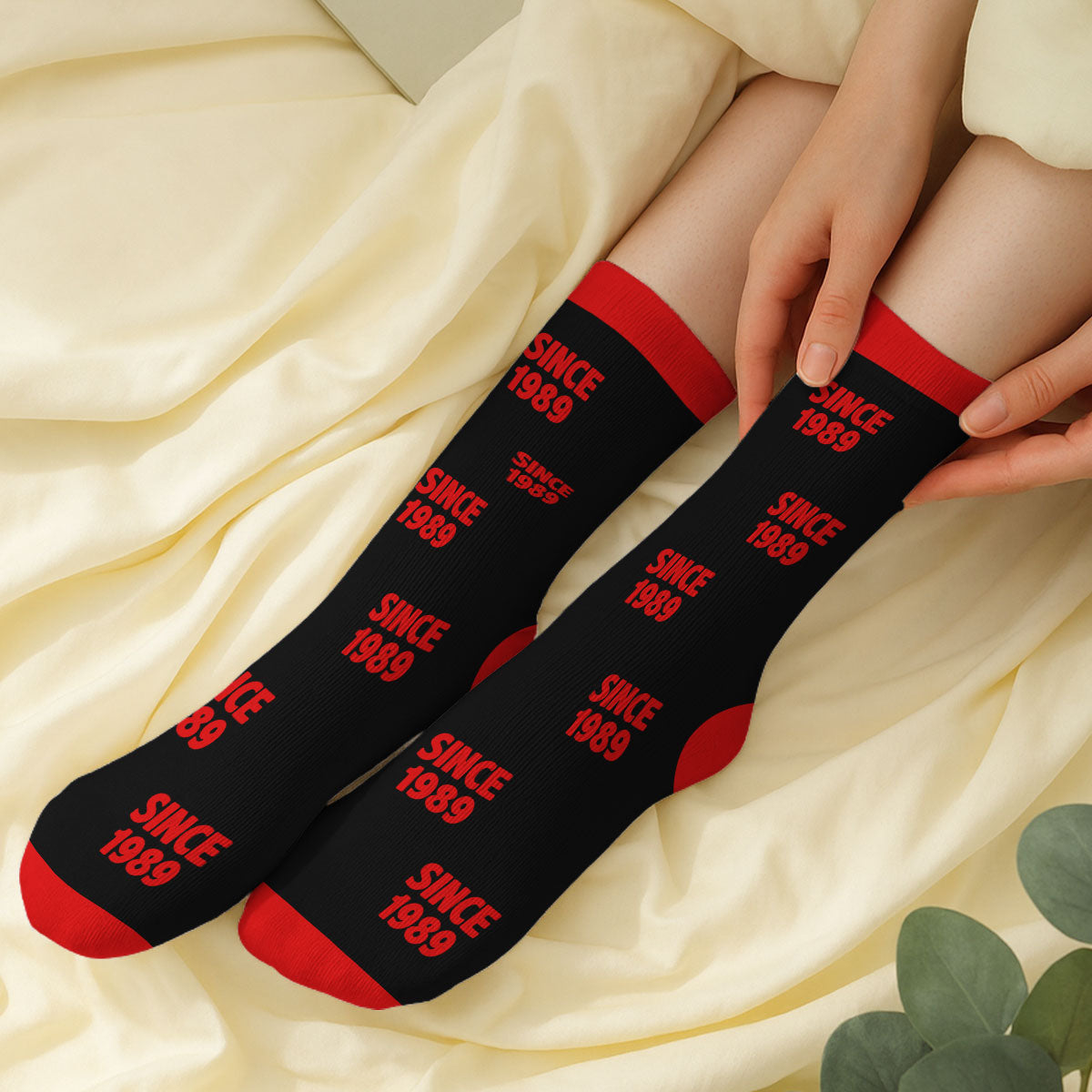 Custom Matching Christmas Gift For Couples, Romantic Anniversary Keepsake • Together Forever - Personalized Crew Socks