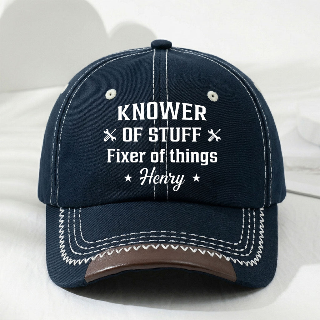 Fixer And Knower - Personalized Vintage Soft Baseball Cap
