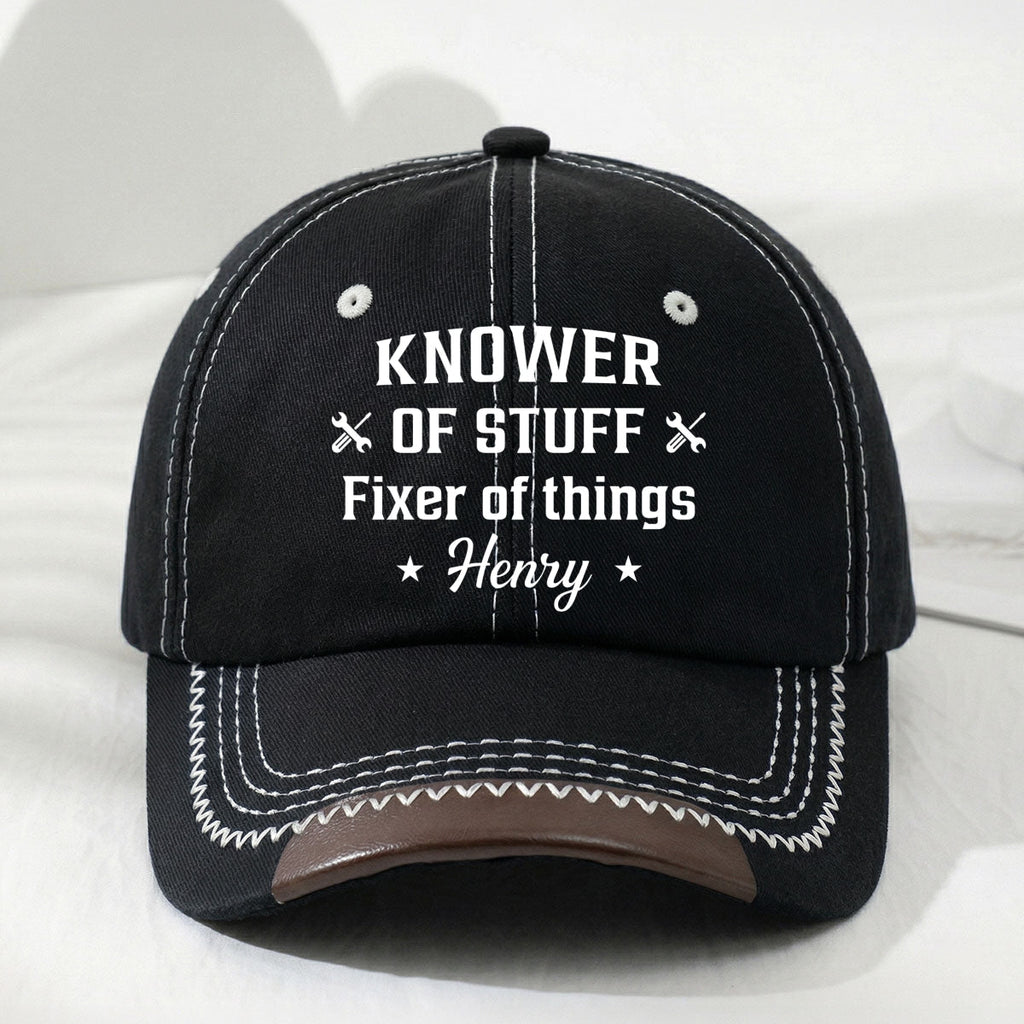 Fixer And Knower - Personalized Vintage Soft Baseball Cap